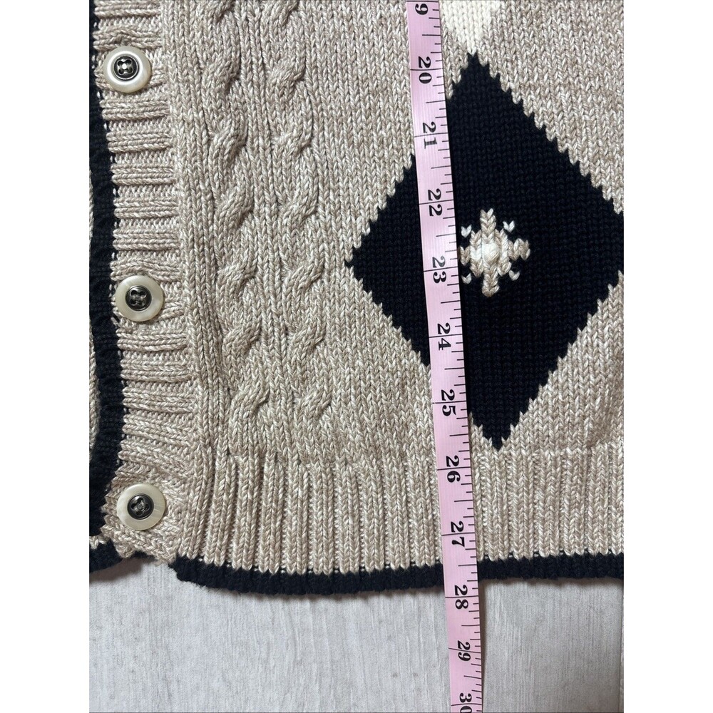 Lizwear Petite Small Vintage Knit Cardigan Old Money Aesthetic 90s Preppy - Picture 11 of 11